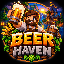 Логотип BEER HAVEN VANILLA - душевная ванила для друзей сервер Майнкрафт